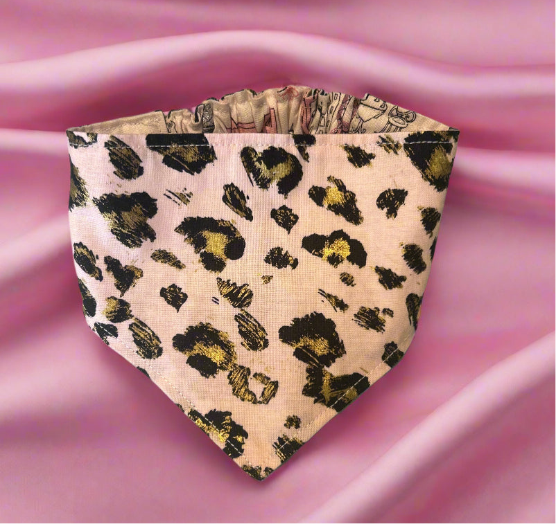 Paris Reversible Scrunchie Bandana