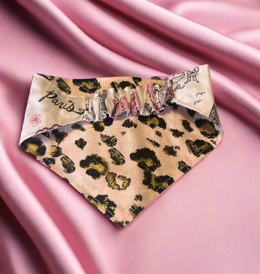 Paris Reversible Scrunchie Bandana