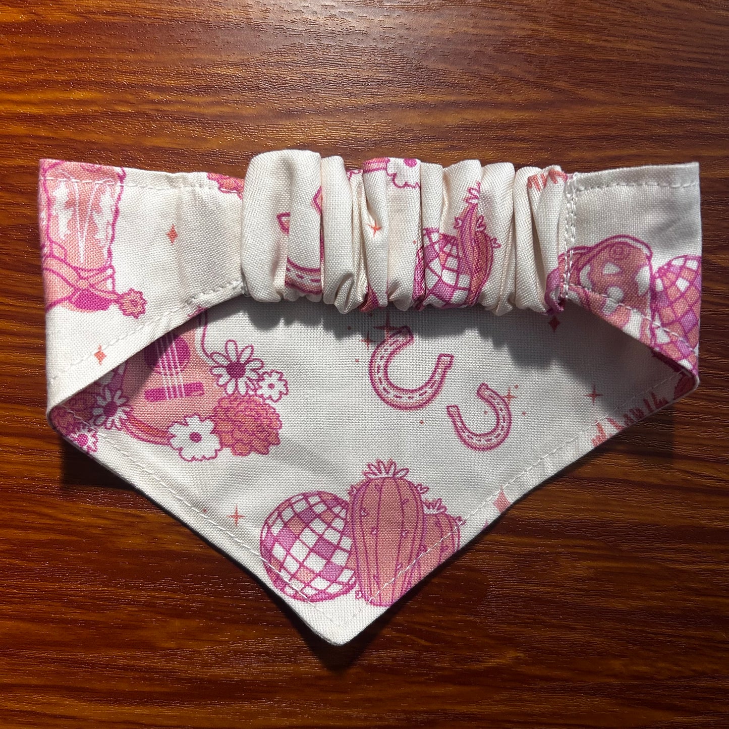 Pink Disco Cowboy Scrunchie Bandana