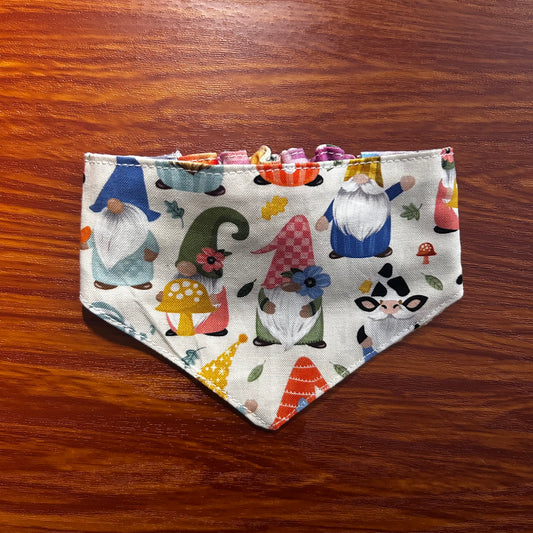 Gnome Reversable Scrunchie Dog Bandana